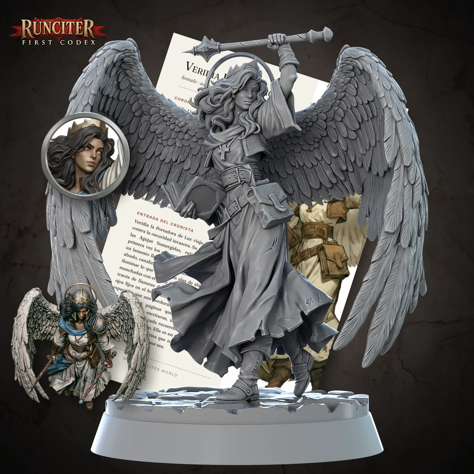 Female Aasimar Cleric, Cover